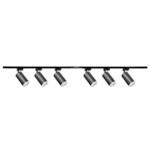 Sufitowa szynowa lampa 1-fazowa zestaw LONDON 327932 tuby metalowe czarne