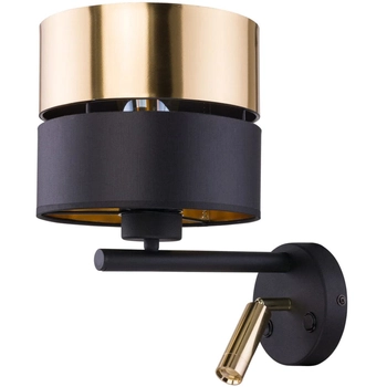 Kinkiet ścienny Hilton 2579 TK Lighting abażur z tkaniny czarny złoty