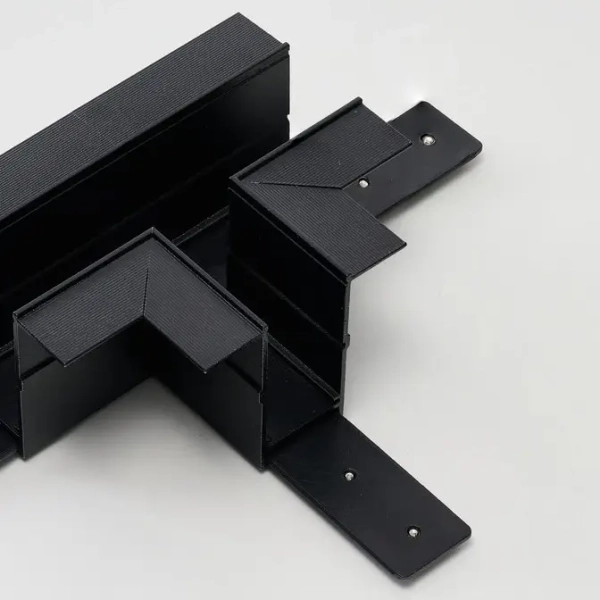 Magnetyczny łącznik do systemów szynowych TRACK AZ6702 czarny aluminiowy łącznik T