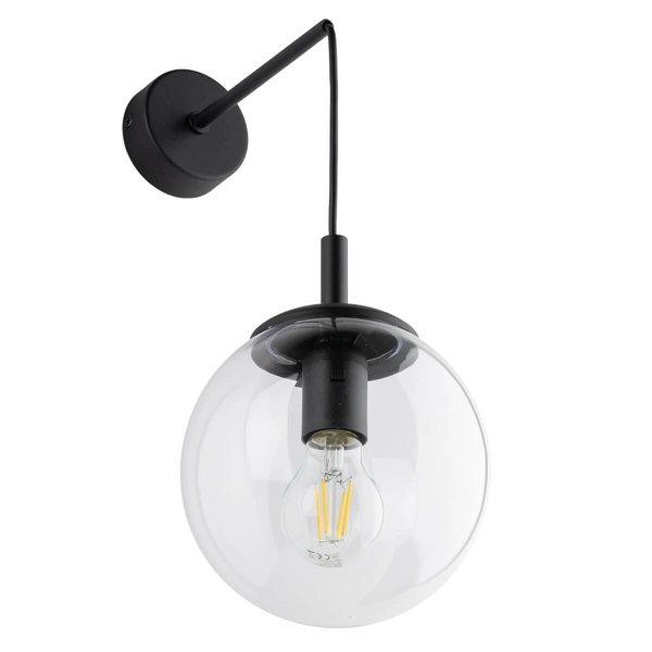 Lampa naścienna do holu Esme 5387 bubble przezroczysta czarna