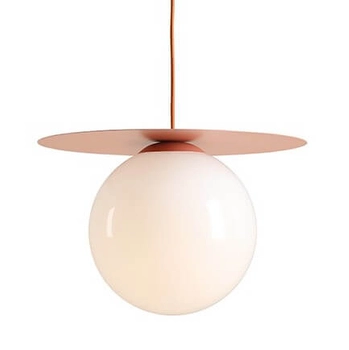 Wisząca lampa do salonu Loop 1125G11_L Aldex szklana kula koralowy