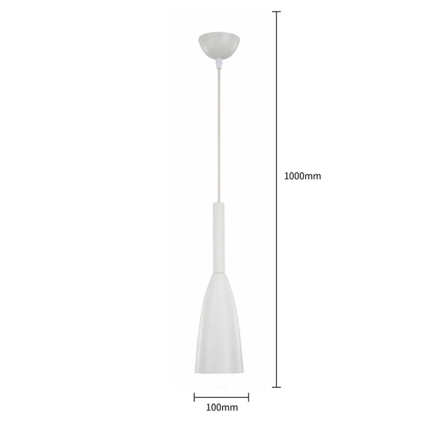 LAMPA wisząca SOLIN LP-181/1P WH Light Prestige metalowa OPRAWA zwis biały