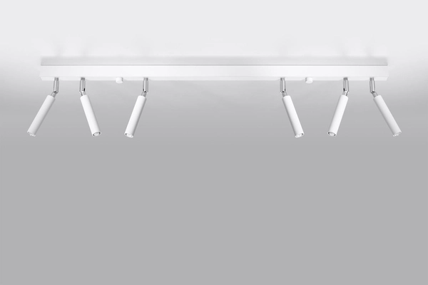 Sufitowa LAMPA regulowana SL.0906 plafon OPRAWA metalowa tuby industrialne białe