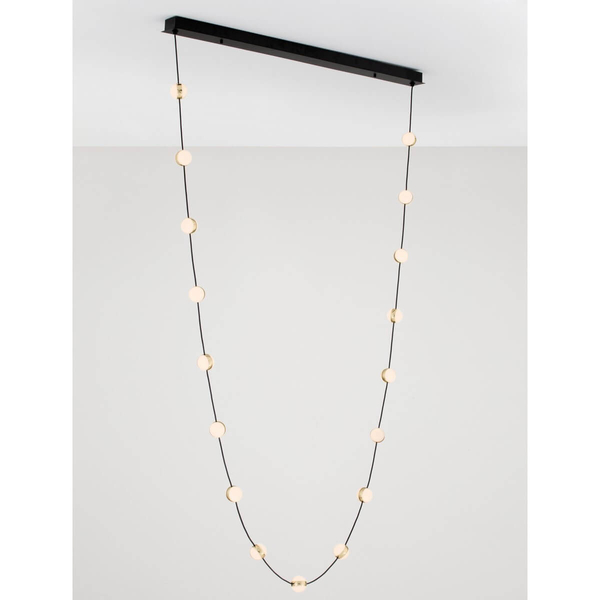 Lampa zwisająca nad stół CUTERVO LE44604 LED 54W 3000K bubbles czarna złota biała