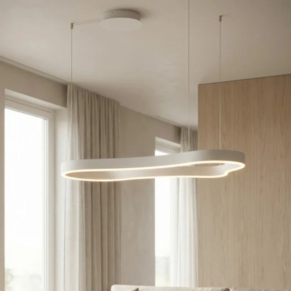 Lampa wisząca ze ściemniaczem MIRABELLA biała AZ6753 1xLED 60W 3000K do salonu