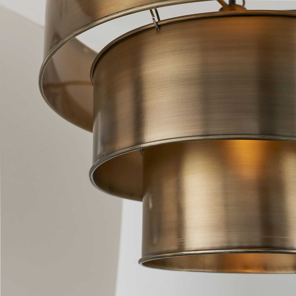 Industrialna lampa Morad 69783 Endon wisząca na łańcuchu mosiądz