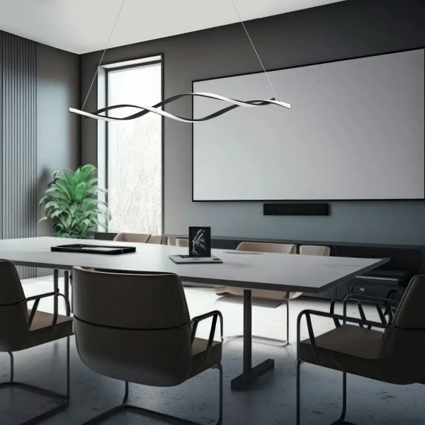 Ledowy żyrandol GRANT BLACK ML8609 LED 38W 4000K do salonu czarny
