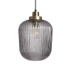 Szklana lampa wisząca Niko ABR-LWS-C-NIK owalna do salonu przydymiona