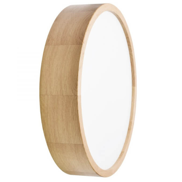 Plafon sufitowy Cleo 137623621832 LED 43W okrągły metalowy drewniany biały