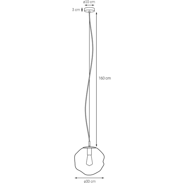 LAMPA wisząca AVIA M 10422108 Kaspa szklana OPRAWA zwis grafitowy