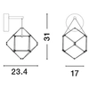 Przyścienna lampa ASIS LE44325 LED 6W 3000K geometryczna złoty