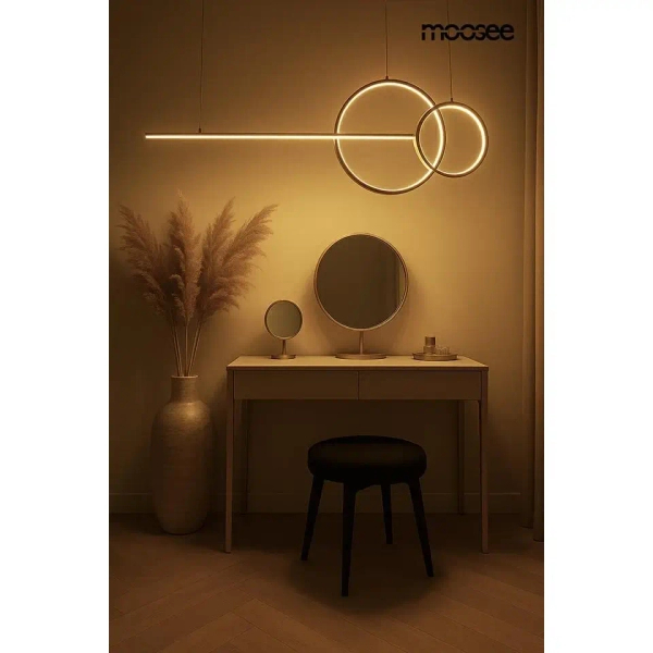 Wisząca lampa z pierścieniami RAGE złota MSE1501100555 1xLED 30W 3000K ringi