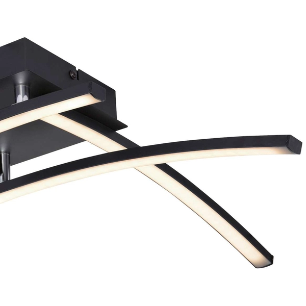 LAMPA sufitowa TANSY 67129-24 Globo metalowa OPRAWA plafon LED 24W 3000K-6000K regulowany czarny