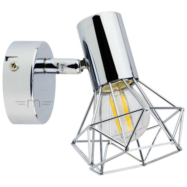 Kinkiet LAMPA ścienna XARA 54802-1 Globo druciana OPRAWA regulowana drut chrom