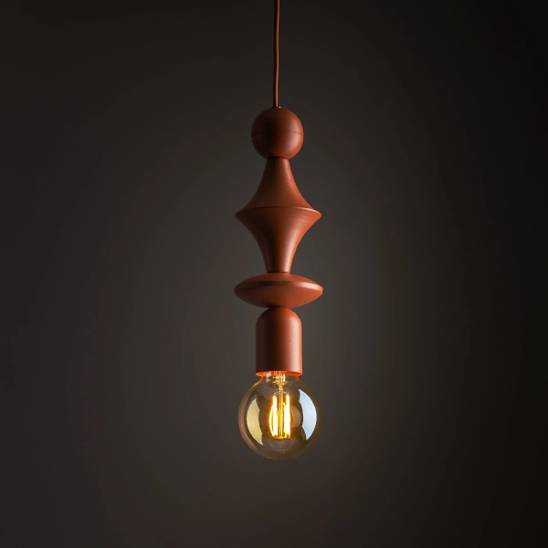 Pionowa zwisająca lampa Tower Brick 10869 żarówka metalowy brązowy