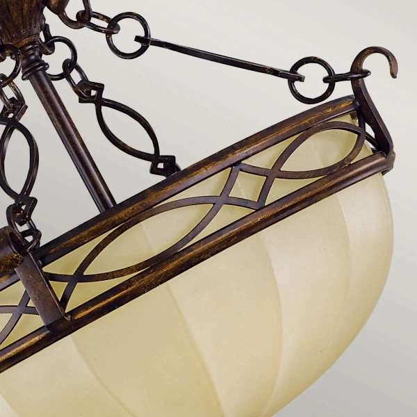 Plafon LAMPA sufitowa DRAWING ROOM FE-DRAWING-ROOM-FB Elstead FEISS klasyczna OPRAWA półokrągła natynkowa beżowa czarna
