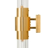 Ryflowana lampa ścienna GLOW ST-DW7790 złota tuba 2xG9 glamour