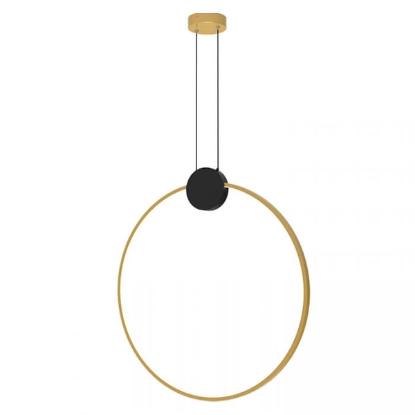 Ringowa wisząca lampa 23094 LED 24W 3000K do jadalni czarny złoty