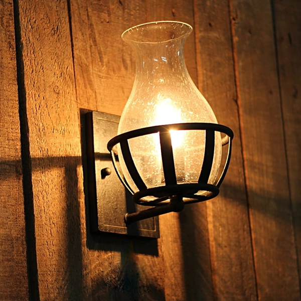Czarny kinkiet retro CGVINTJARRET lampa ścienna do jadalni