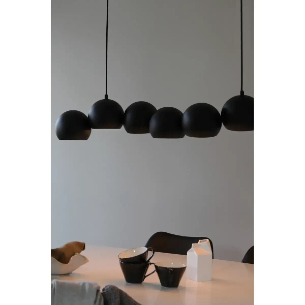 Wisząca lampa nad wyspę Cupolo 108860 metalowa kule molekuły czarna