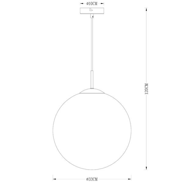 LAMPA wisząca VARUS 15858 Globo szklana OPRAWA zwis kula ball złota przezroczysta