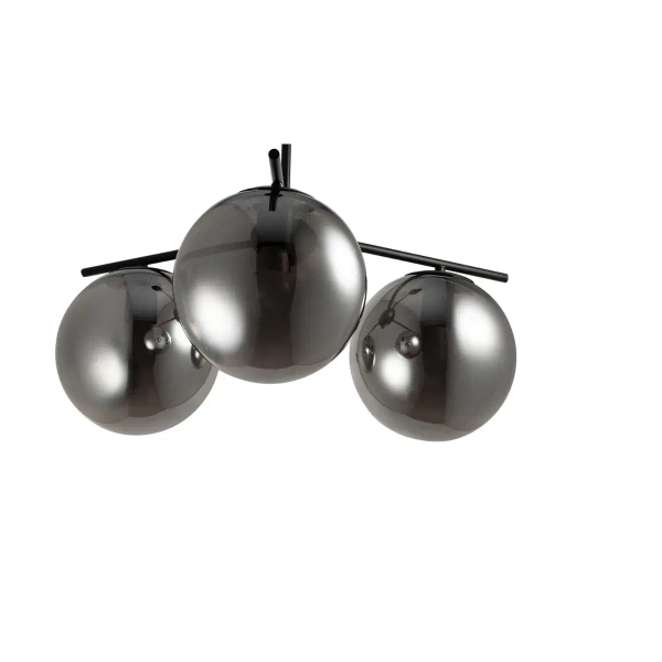 Lampa wisząca 3-punktowa Venus ST-5026-3 smoke Step kule przydymiona czarna