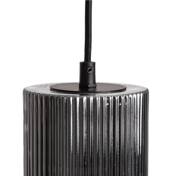 Szklana lampa wisząca Bella ABR-LWS-BELL-C nad stół nordycka szara