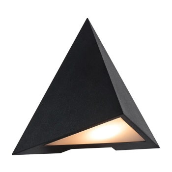 Trójkątny kinkiet zewnętrzny KONIT 2320651003 IP44 przed dom czarny