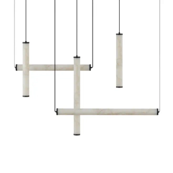 Nowoczesna lampa wisząca 25421 LED 93W 3000K biała czarna