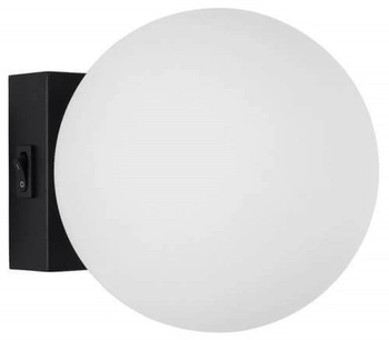 Ścienna lampa UBEDA LE42966 LED 6W 3200K szklana kula biała czarna