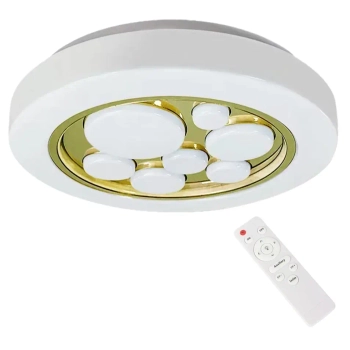 Ledowy plafon z pilotem BUBBLES ML8128 LED 30W 3000-6000K biały złoty