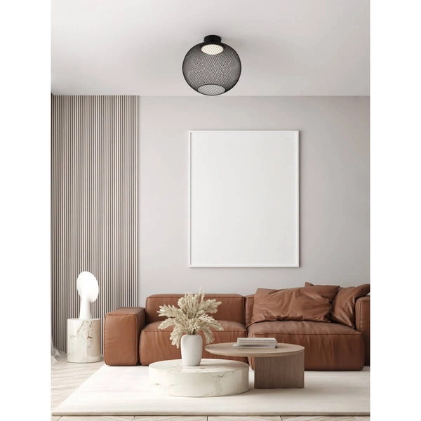 Okrągła lampa nasufitowa RITA LE44255 LED 19W 3000K jadalniana czarna