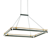 Kwadratowa lampa wisząca Merlot PND-54638S-44W-3K-BK-GD Italux LED 44W 3000K złoty czarny