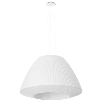 Abażurowa lampa wisząca SL.0733 biała plisowana do gabinetu