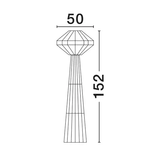 Geometryczna stojąca lampa TEVANDO LE45353 do salonu niebieska