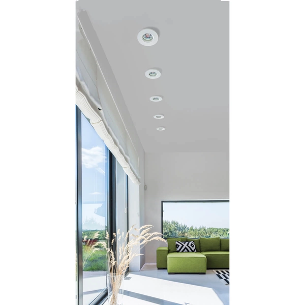 Lampa wpustowa sufitowa Ika AZ2865 IP65 do zabudowy biała