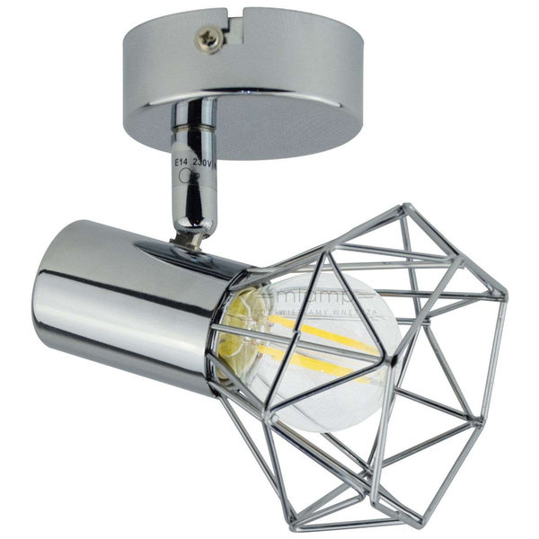 Kinkiet LAMPA ścienna XARA 54802-1 Globo druciana OPRAWA regulowana drut chrom