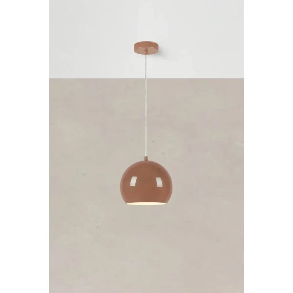 Wisząca lampa nad wyspę Pop 108990 lakierowana kula brązowy