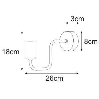 Industrialna LAMPA ścienna Peka K-4043 Kaja metalowa OPRAWA kinkiet pręt sticks biały