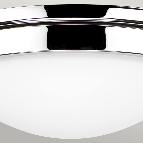 Okrągła lampa sufitowa Gravity FE-GRAVITY-F-PC do sypialni chrom biała
