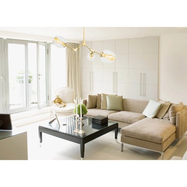 Złota lampa sufitowa 1962/3 GOLD 21QG modernistyczna