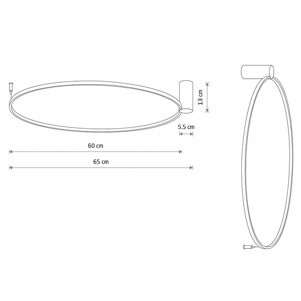 Lampa ścienna pierścieniowa Circolo 10865 Nowodvorski LED 21W 4000K czarna