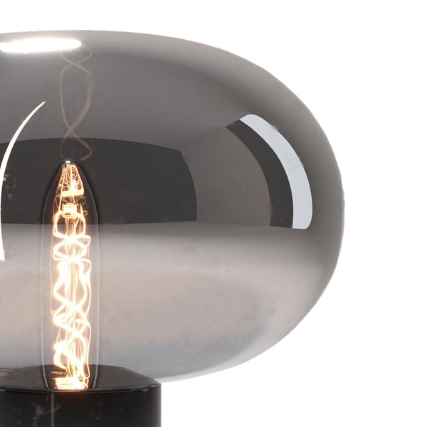 Lampka nocna Moonstone T0055 Maxlight do sypialni przydymiona biała