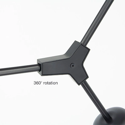 Regulowana LAMPA sufitowa 1962/2 BLACK-BL Elem szklana OPRAWA modernistyczna chemistry czarna przydymiona