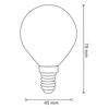 Klasyczna żarówka 305084 Polux G45 LED E14 klasyczna 2W 230lm 230V biała ciepła