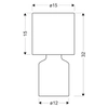 Abażurowa lampa stołowa Iner 41-79862 ceramika brązowa biała