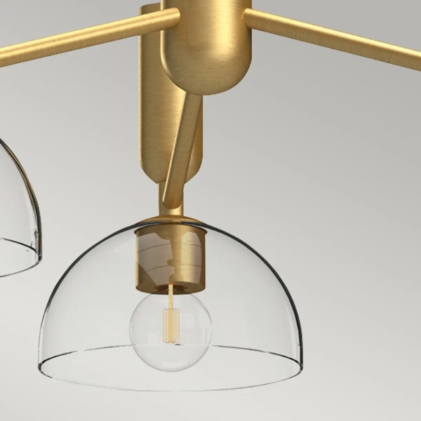 Modernistyczna wisząca lampa Jude ALM-JUDE3-GD-CL szklana złota