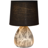 Abażurowa LAMPKA nocna MARMO 47508/81/30 Lucide stojąca LAMPA stołowa ceramiczna czarna