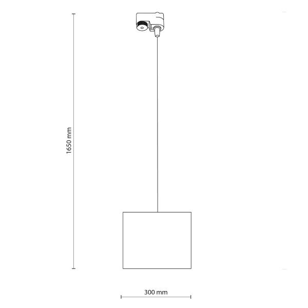Wisząca lampa 1-fazowa szynowa Tracer Linen 10674 tuba szary