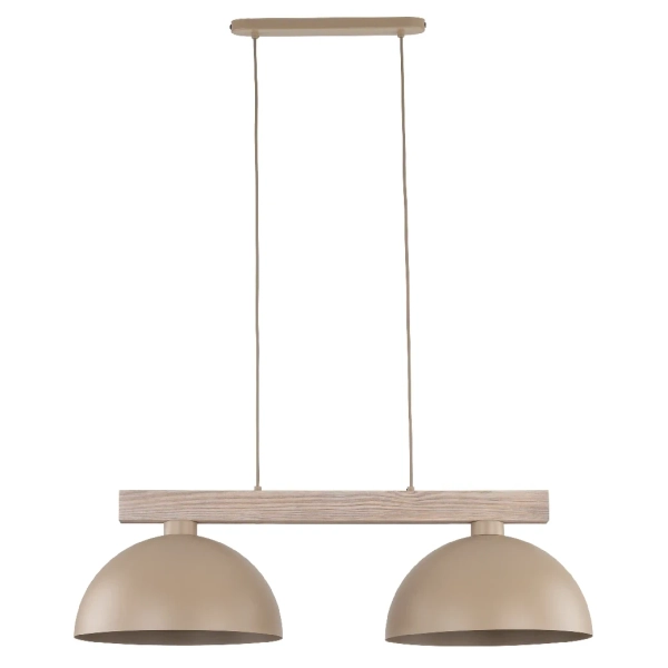Podwójna wisząca lampa Oslo Sabia 11011 na belce beżowy